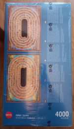 Image of the puzzle 4000, Heye, Historia Comica - Opus 1, by Degano, Factory Sealed, Picture of the Back of the Box