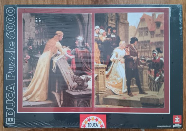 Image of the puzzle 6000, Educa, Collage, Edmund Blair Leighton, Factory Sealed, Picture of the box