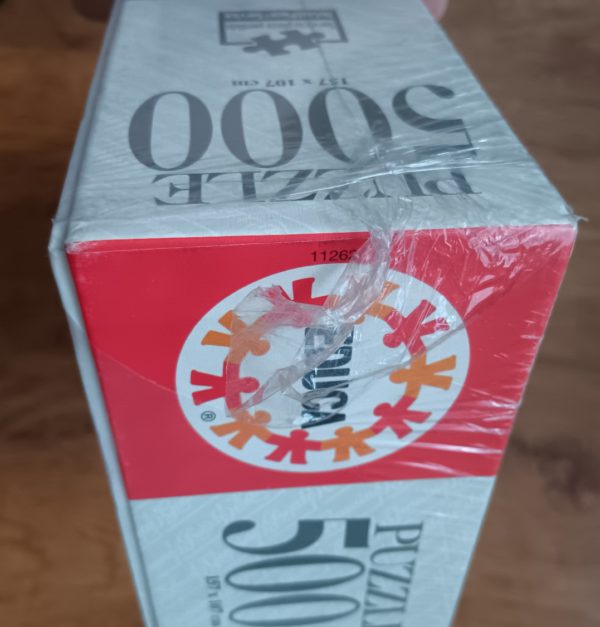 Image of the puzzle 5000, Educa, The Feast of the Gods, Van Balen, Factory Sealed, Picture of the corner