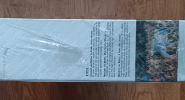 Image of the puzzle 5000, Educa, The Feast of the Gods, Van Balen, Factory Sealed, Picture of the corner