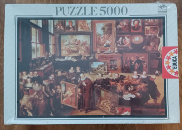 Image of the puzzle 5000, Educa, The Gallery of Cornelis van der Geest, by Willem van Haecht, Factory Sealed, Picture of the box