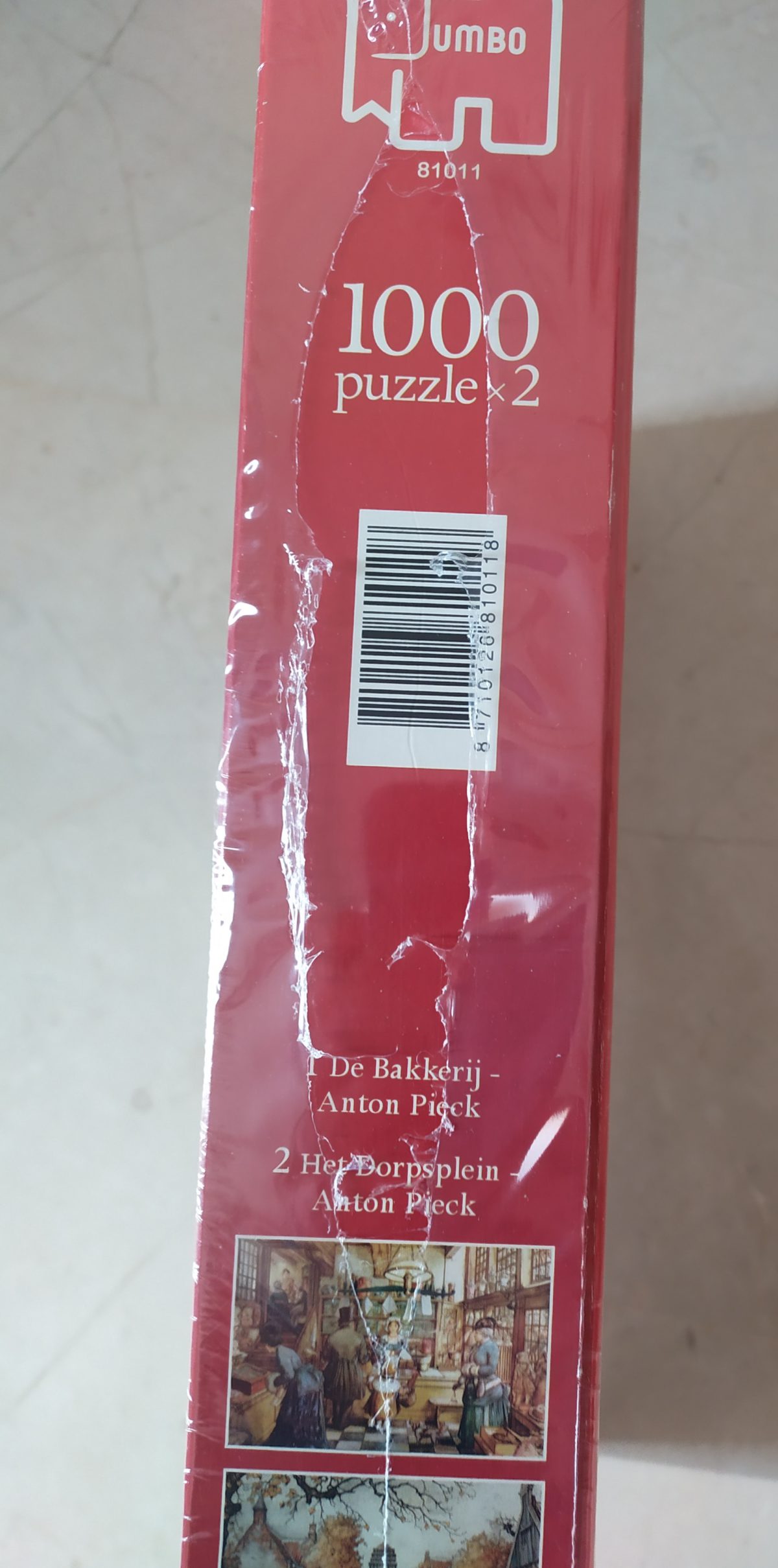 Image of the puzzle 1000x2, Jumbo, The Bakery & The Village Square, by Anton Pieck, Factory Sealed, Detail of the box