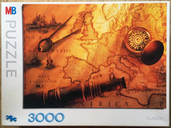 Image of the puzzle 3000, MB, Old Map of Europe, Complete, Picture of the box