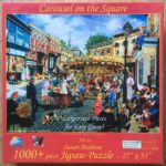 Image of the puzzle 1000, SunsOut, Carousel on the Square, by Susan Brabeau, Complete, Picture of the box