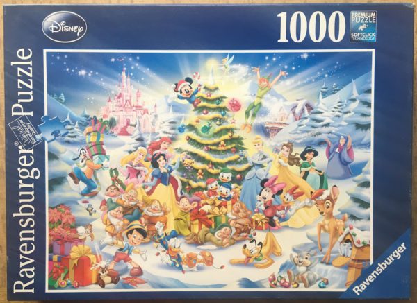 Image of the puzzle 1000, Ravensburger, A Disney Christmas, Complete, Picture of the box