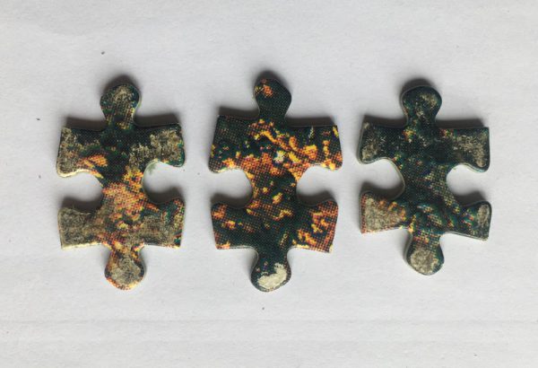 Image of the puzzle 4000, Wild Horse, Grindelwald, Switzerland, Incomplete, Picture of the pieces