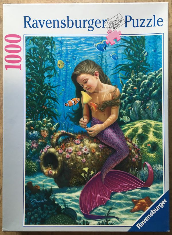 Image of the puzzle 1000, Ravensburger, Young Mermaid, by Wil Cormier, Complete, Picture of the box