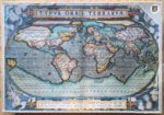 Image of the puzzle 1500, Diset, Mapa Mundi, by Abraham Ortelius, Factory Sealed, Picture of the box