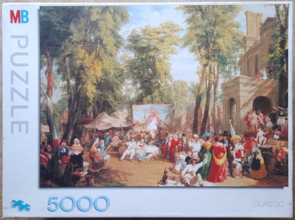 Image of the puzzle 5000, MB, Fair in the Champs-Elysees, William Parrott, Incomplete, Picture of the box