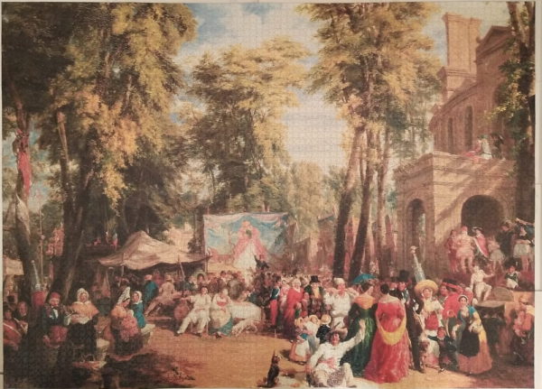 Image of the puzzle 5000, MB, Fair in the Champs-Elysees, William Parrott, Complete, Picture of the puzzle