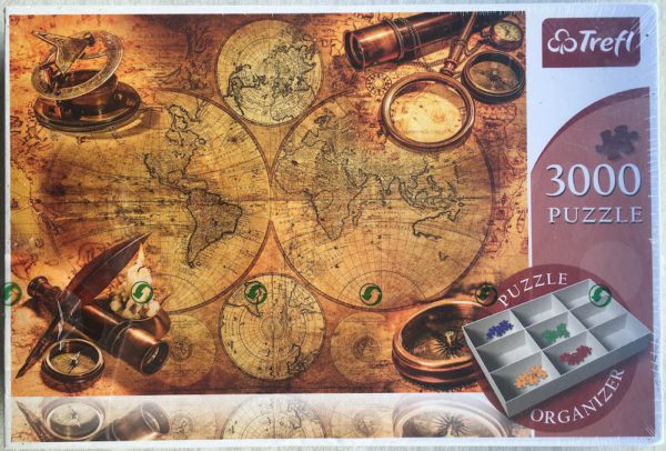 Image of the puzzle 3000, Trefl, World Map, Factory Sealed, Picture of the box