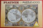 Image of the puzzle 6000, Piatnik, Old World Map, John Speed, Factory Sealed, Picture of the box