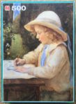 Image of the puzzle 500, Jumbo, Drawing Girl, Harcourt, Complete, Picture of the box