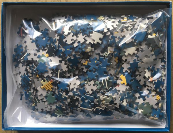 Image of the puzzle 1000, Pomegranate, Mystery of the Missing Migrants, by Charley Harper, Complete, Picture of the bag