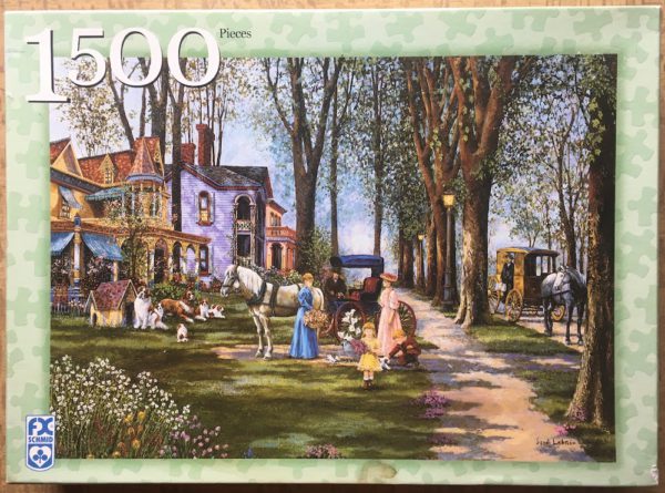 Image of the puzzle IMG_59581500, F.X. Schmid, Victorian Spring, by Sandi Lebrón, Complete, Picture of the box