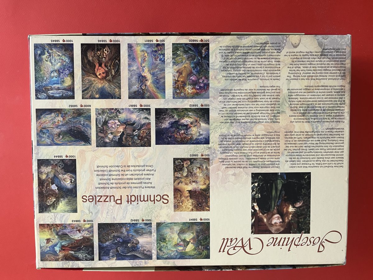 Image of the puzzle 6000, Schmidt, Flight of the Lynx, Josephine Wall, Sealed Bag, Picture of the back