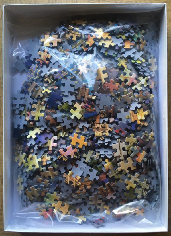 Image of the puzzle 1000, Puzzelman, Tarot Town, by Ciro Marchetti, Complete, Picture of the bag