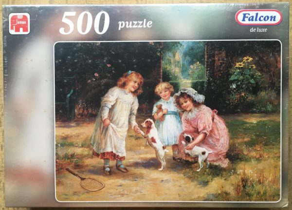 Image of the puzzle 500, Jumbo, New Playmates, by Ernest Walbourn, Factory Sealed, Picture of the box