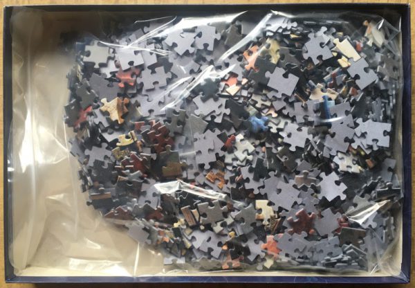 Image of the puzzle IMG_6191000, Bluebird, The Glass of Wine, Vermeer, Complete, Picture of the bag