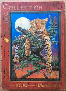 Image of the puzzle 1000, Clementoni, Leopard, Incomplete, Picture of the box
