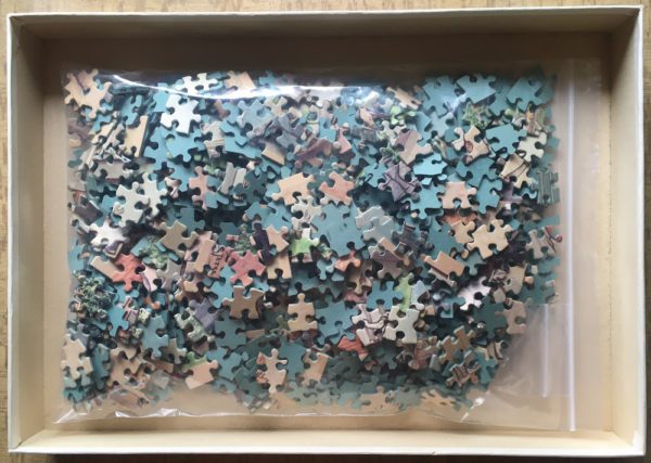 Image of the puzzle 1000, JB, Hoogeveen Story Plate, by Cornelis Jetses, Complete, Picture of the bag