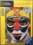 Image of the puzzle 1000, Ravensburger, Tribesman of Garoco, New Guinea, by Jodi Cobb, Complete, Picture of the box