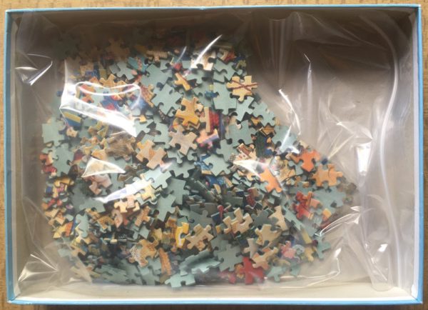 Image of the puzzle 500, Jumbo, Needle Craft Cat, by Lesley Ann Ivory, Complete, Picture of the bag