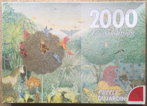 Image of the puzzle 2000, Dujardin, The Garden of Eden, by Claude Varieras, Complete, Picture of the box