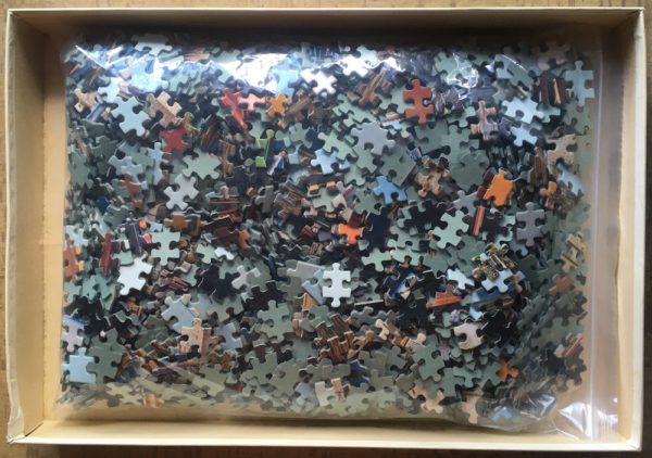 Image of the puzzle 2000, Ravensburger, Sirmione, Italy, Incomplete, Picture of the bag