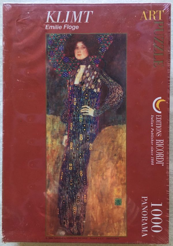 Image of the puzzle 1000, Ricordi, Emilie Flöge, by Gustav Klimt, Factory Sealed, PIcture of the box