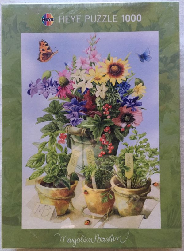 Image of the puzzle 1000, Heye, On My Window-Sill, by Marjolein Bastin, Factory Sealed, Picture of the box