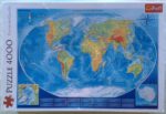 Image of the puzzle 4000, Trefl, Large Physical Map of the World, Factory Sealed, Picture of the box