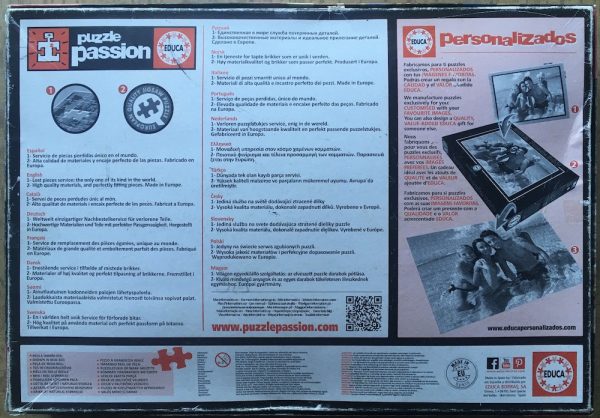 Image of the puzzle 3000, Educa, Sienna Flower Market, by Howard Behrens, Complete, Picture of the back