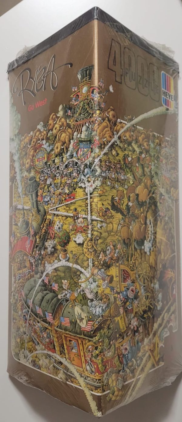 Image of the puzzle 4000, Heye, Go West, Michael Ryba, Factory Sealed, Picture of the box