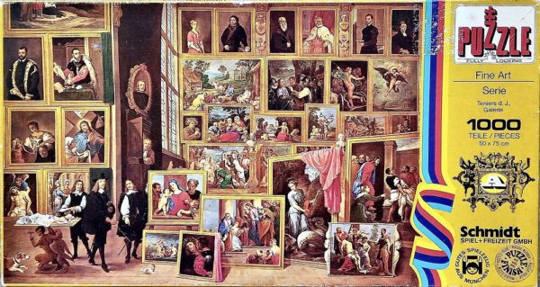 Image of the puzzle 1000, Schmidt, Gallery, by Teniers, Complete, Picture of the Box