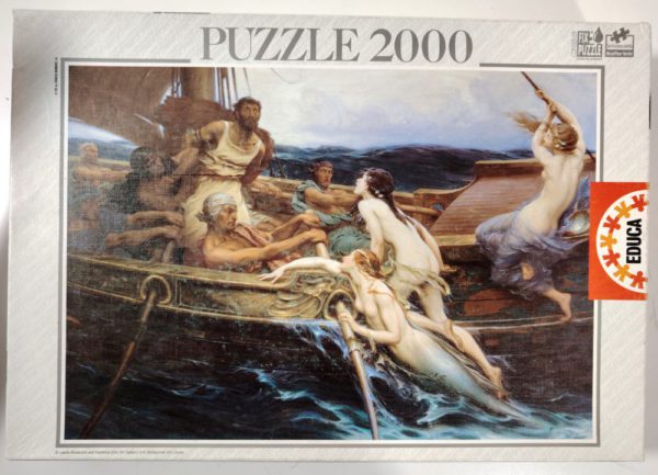 Image of the puzzle 2000, Educa, Ulysses and the Sirens, by Herbert James Draper, Sealed Bag, Picture of the box