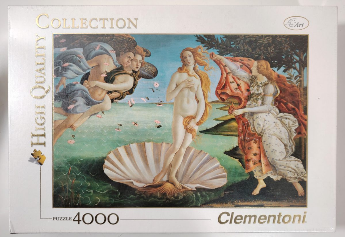 Image of the puzzle 4000, Clementoni, The Birth of Venus, Botticelli, Factory Sealed, Picture of the box