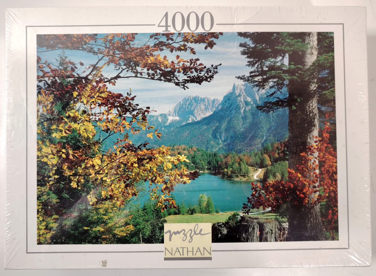 4000, Nathan, Mountain Landscape, by Kirsch, Factory Sealed, Listed by Rare Puzzles Europe Image of the puzzle 4000, Nathan, Mountain Landscape, by Kirsch, Factory Sealed, Picture of the Box