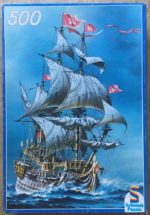 Image of the puzzle 500, Schmidt, 17th Century Frigate, by Günther Todt, Complete, Picture of the box