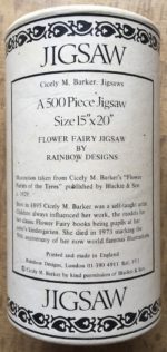 Image of the puzzle 500, Rainbow Designs, The Laburnum Fairy, by Cicely Mary Barker, Incomplete, Picture of the tube