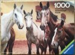 Image of the puzzle 1000, Ravensburger, In the Stables, by H. Reinhard, Complete, Picture of the box