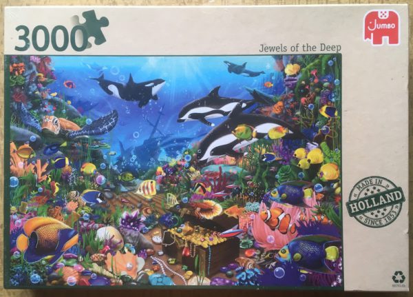 Image of the puzzle 3000, Jumbo, Jewels of the Deep, by Gerald Newton, Factory Sealed, Picture of the box