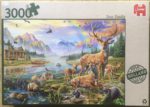 Image of the puzzle 3000, Jumbo, Deer Family, Chesterman, Factory Sealed, Picture of the box