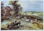 Image of the puzzle 480, White Horse, The Village, by Jan Brueghel, Complete, Picture of the Box