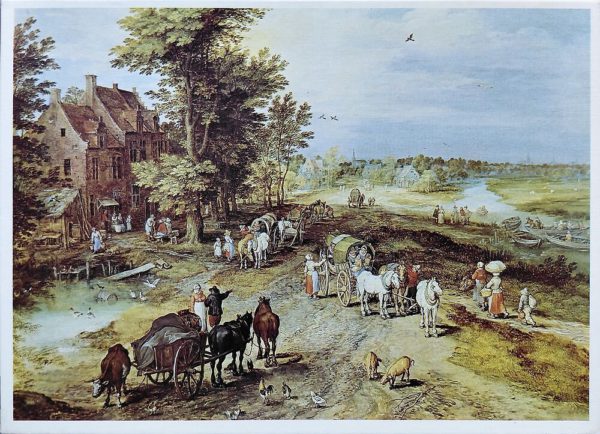 Image of the puzzle 480, White Horse, The Village, by Jan Brueghel, Complete, Picture of the Box