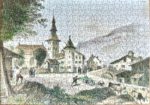 Image of the puzzle 500, MB, Megève around 1820, by Brockedon, Complete, Picture of the Puzzle