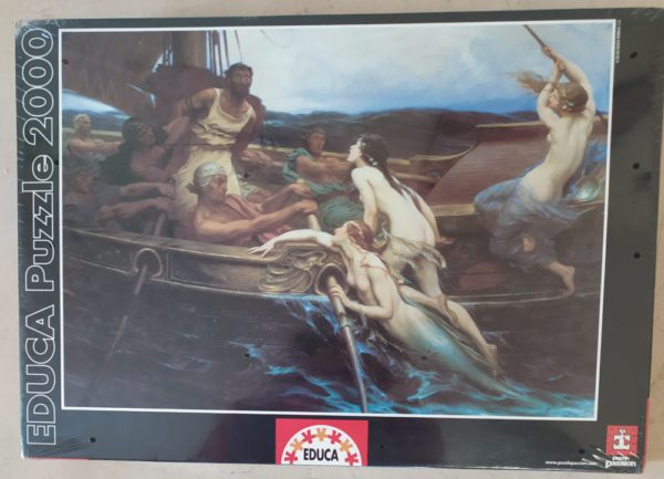 Image of the puzzle 2000, Educa, Ulysses and the Sirens, by Herbert JamesDraper, Factory Sealed, Picture of the box