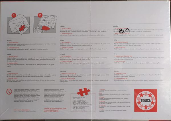 Image of the puzzle 5000, Educa, Wedding Feast of Cupid and Psyche, Factory Sealed, Picture of the back