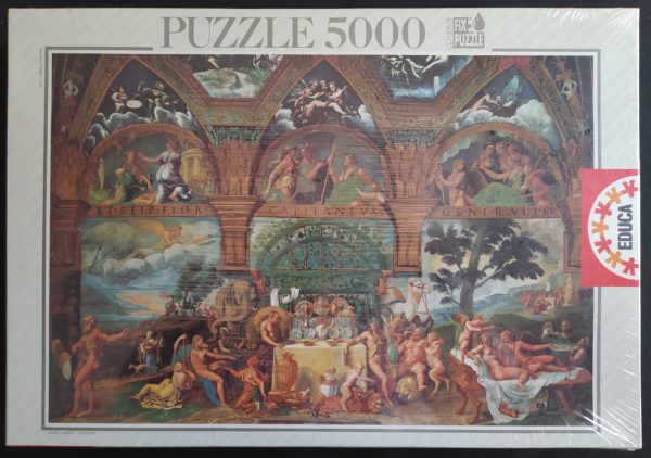 Image of the puzzle 5000, Educa, Wedding Feast of Cupid and Psyche, Factory Sealed, Picture of the box