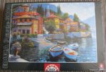 Image of the puzzle 3000, Educa, Lake Como Landing, by Howard Behrens, Factory Sealed, Picture of the box